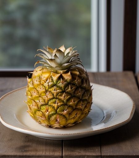Glazed Pineapple With Macadamia Nut Crunch recipe image