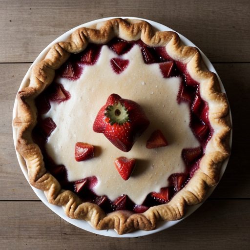 Glazed Strawberry Rhubarb Pie recipe image