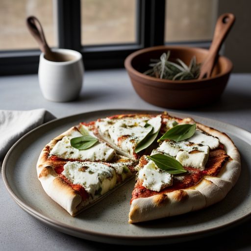Goat Cheese-Artichoke Pizzas recipe image