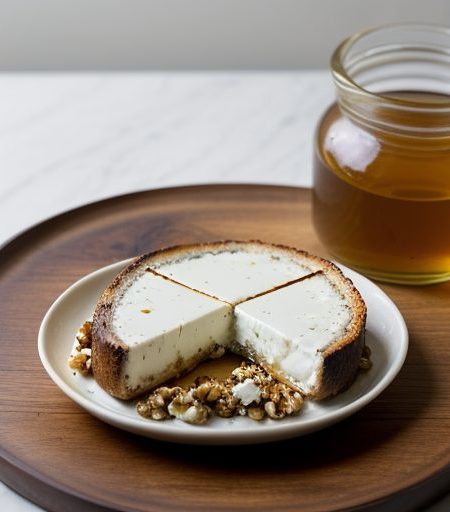Goat Cheese Roasted With Honey and Walnuts recipe image