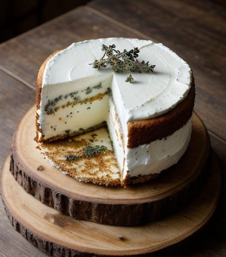 Goat Cheese and Thyme Potato Cake recipe image