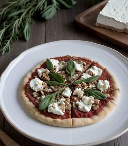 Goat Cheese-and-Walnut Pizza Topping recipe image