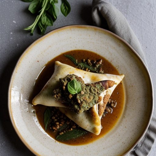 Goat's Cheese Stuffed Softshells With a Pecan Pesto Butte recipe image