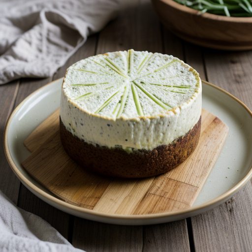 Goat's Cheese and Leek Cake With Lentil Salad recipe image
