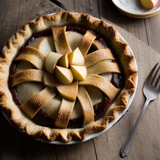 Golden Apple Pie With Rum Sauce recipe image
