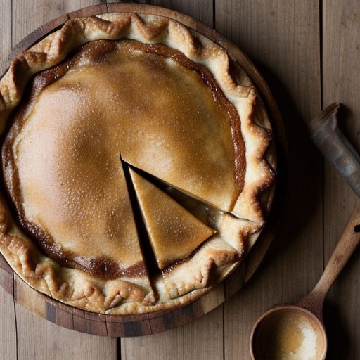 Golden Apple Pie With Rum Sauce recipe image