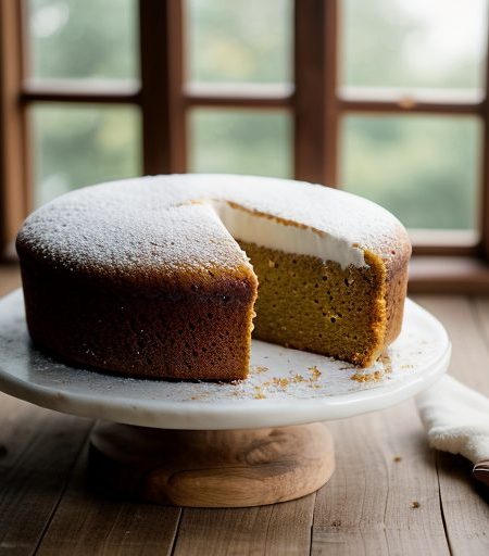 Golden Apricot Ginger Cake (Low Fat recipe image