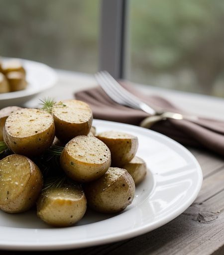 Golden Brown Chive Roast Potatoes recipe image