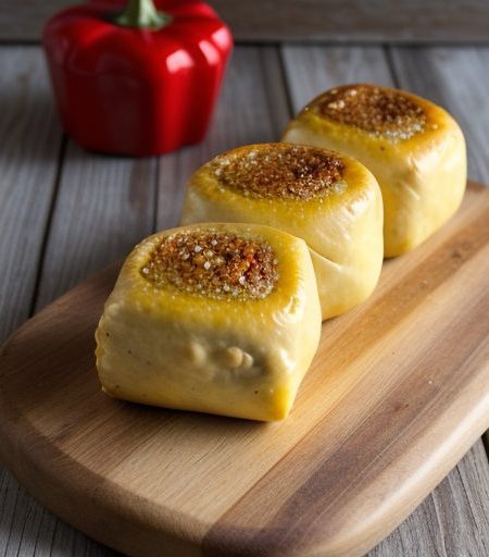 Golden Cheese & Pepper Rolls recipe image