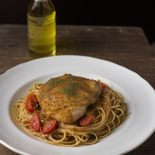 Golden Chicken Spaghetti Casserole recipe image
