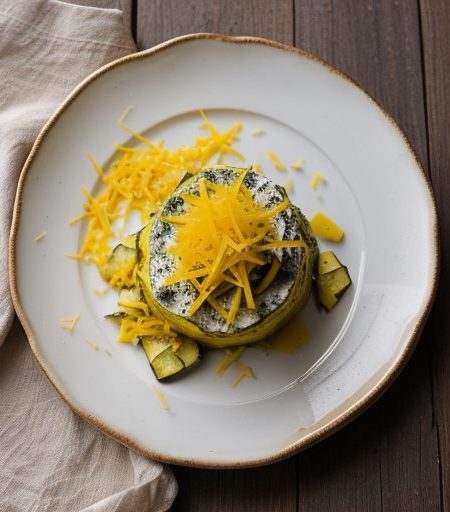 Golden Courgettes With Cheese recipe image