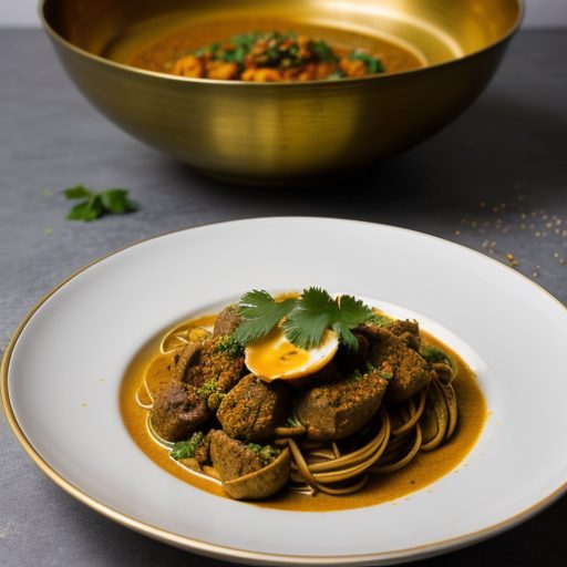 Golden Lamb Curry Noodles recipe image