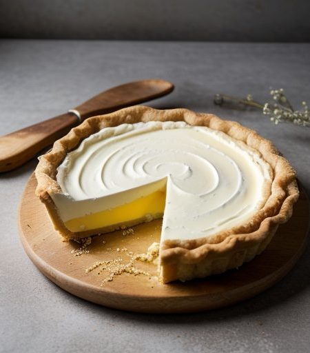 Golden Lemon Cheese Pie recipe image