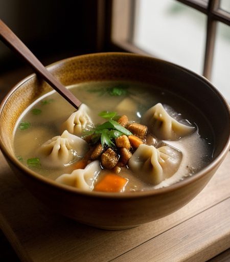 Golden Tiger Dumpling Soup recipe image