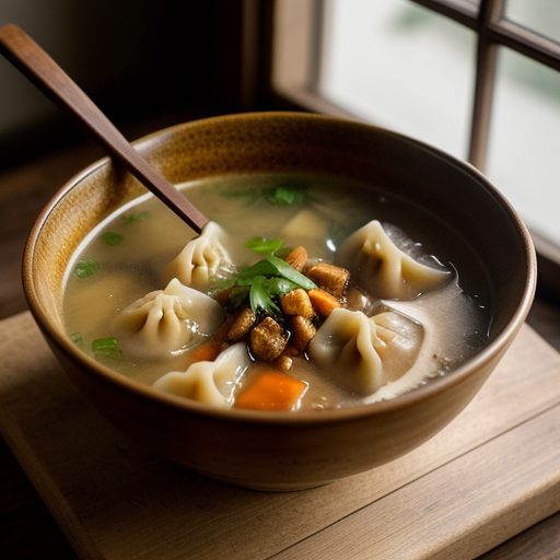Golden Tiger Dumpling Soup recipe image