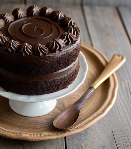 Grand Ghirardelli Fudge Cake recipe image