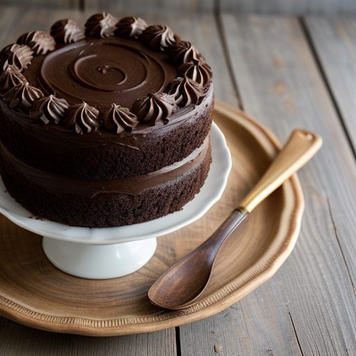 Grand Ghirardelli Fudge Cake recipe image