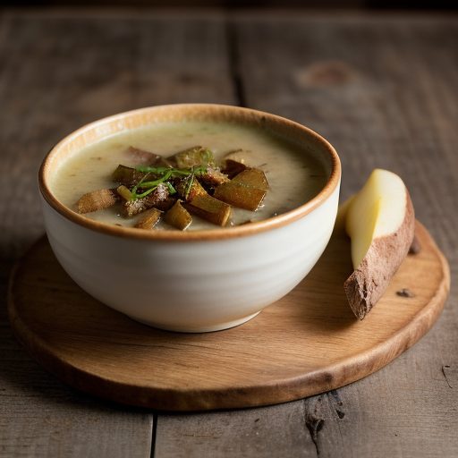 Granny Smith Apple-Onion Soup With Celery Root recipe image