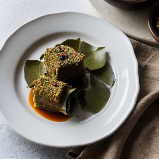Grape Leaves Stuffed With Goat Cheese & Cou recipe image