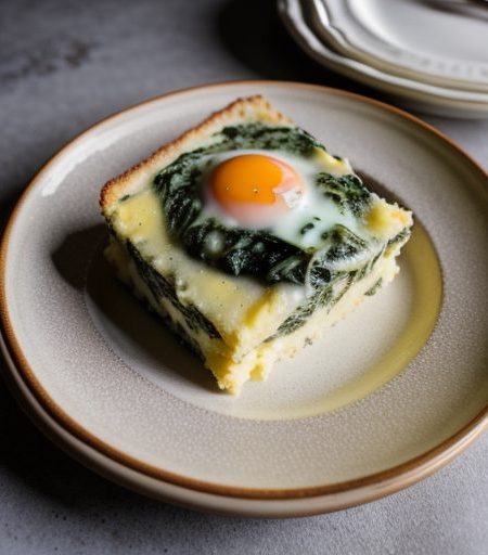 Gratin of Creamed Spinach & Eggs recipe image