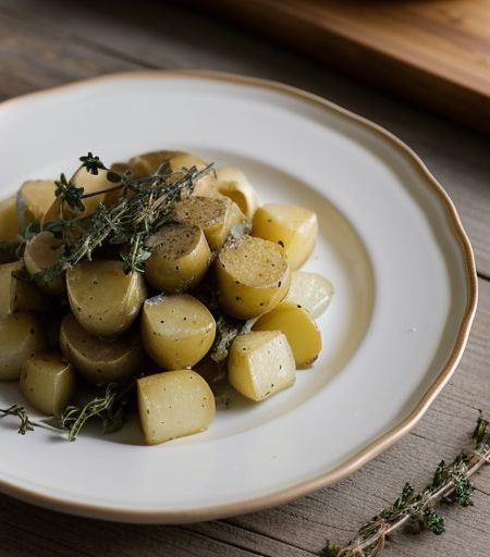 Gratin of Potatoes~ Green Garlic & Thyme recipe image