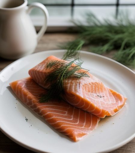 Gravlax (Salmon Marinated in Dill - Mshol recipe image