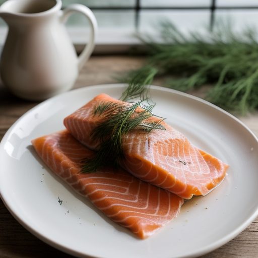 Gravlax (Salmon Marinated in Dill - Mshol recipe image