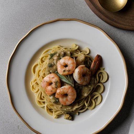Grecian Style Shrimp Scampi recipe image