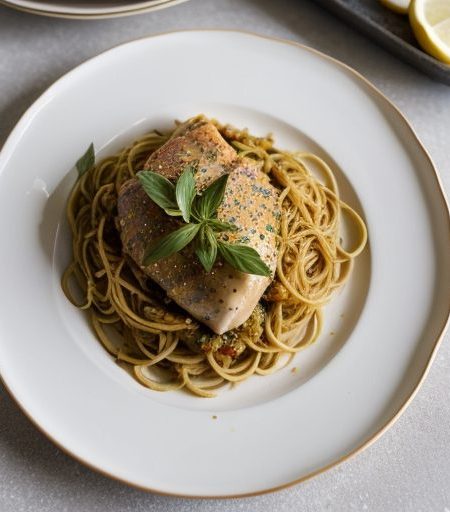 Greek Chicken & Spaghetti recipe image