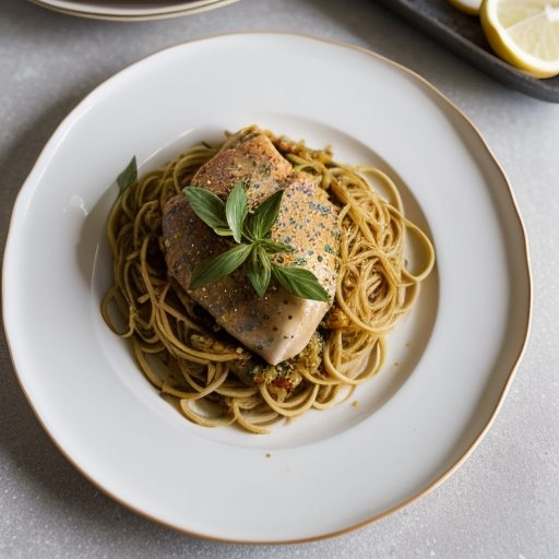 Greek Chicken & Spaghetti recipe image