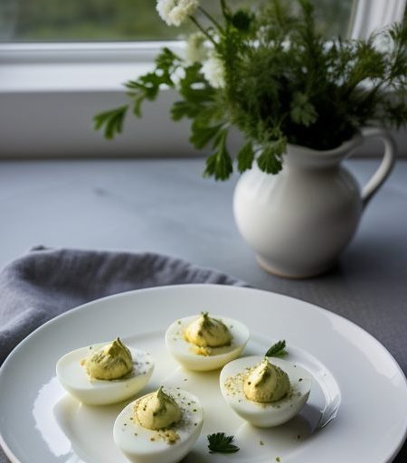 Greek Deviled Eggs With Ouzo recipe image