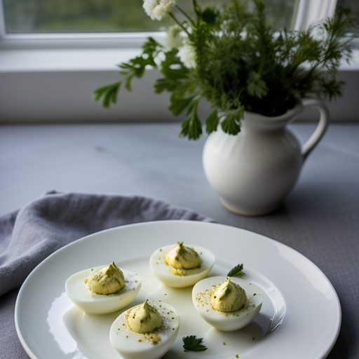 Greek Deviled Eggs With Ouzo recipe image