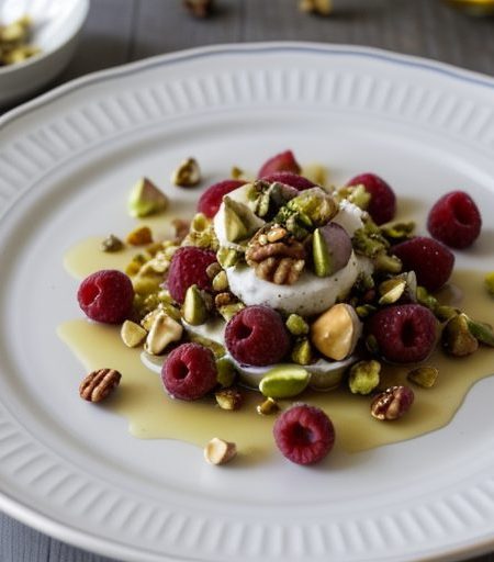 Greek Honey Cream With Fruits and Nuts recipe image