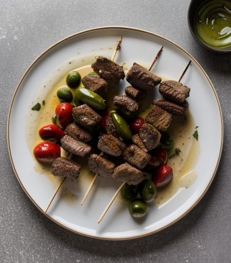 Greek Lamb on Skewers (Arni Souvlakia recipe image