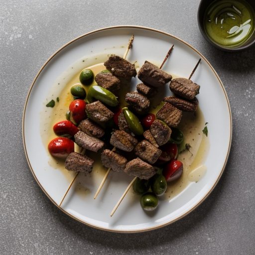 Greek Lamb on Skewers (Arni Souvlakia recipe image