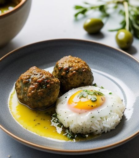 Greek Meatballs With Egg & Lemon Sauce recipe image