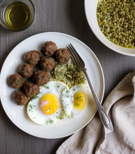 Greek Meatballs With Egg and Lemon Sauce recipe image