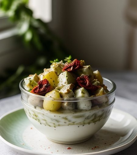 Greek Potato Salad With Dried Tomatoes recipe image