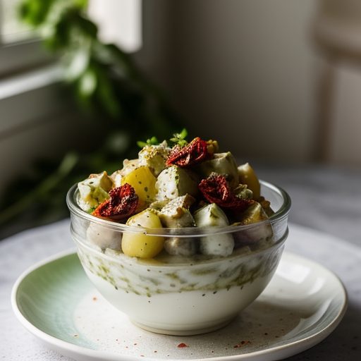 Greek Potato Salad With Dried Tomatoes recipe image