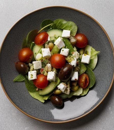 Greek Salad With Tomatoes & Feta recipe image