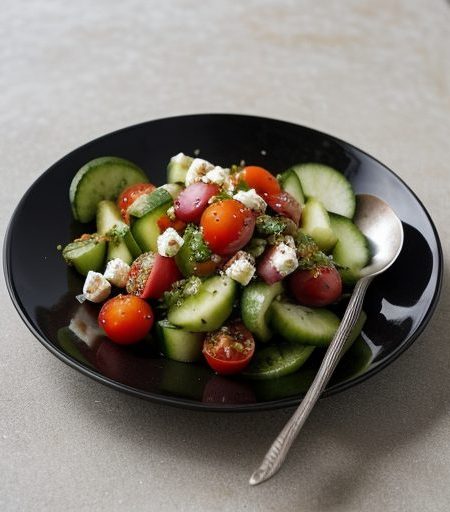 Greek Salad With Tomatoes and Feta recipe image