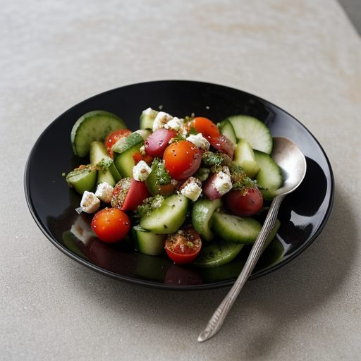 Greek Salad With Tomatoes and Feta recipe image