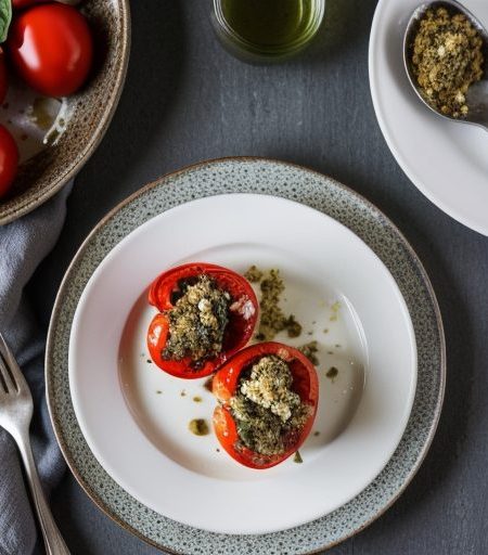Greek Stuffed Tomatoes recipe image