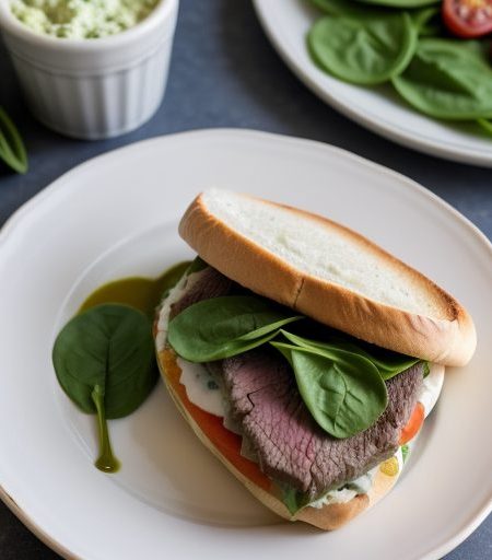Greek-Style Beef Sandwich recipe image