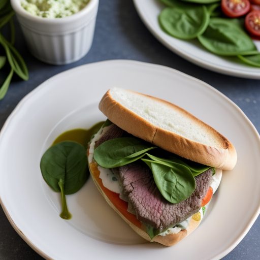 Greek-Style Beef Sandwich recipe image