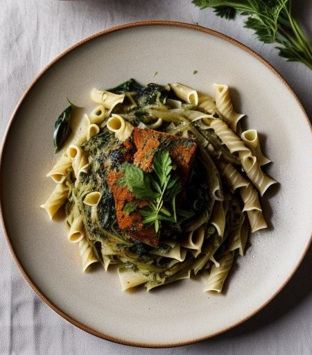 Greek-Style Pasta With Leeks recipe image