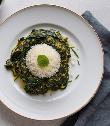 Greek-Style Rice With Spinach recipe image