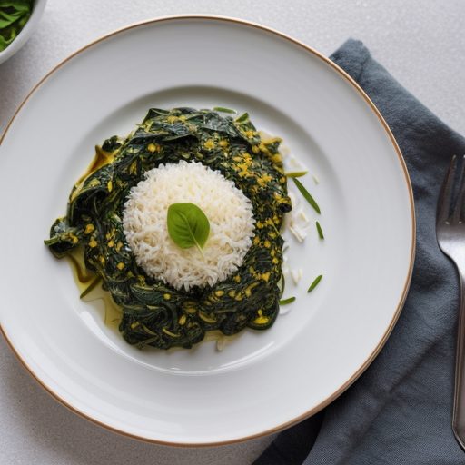 Greek-Style Rice With Spinach recipe image