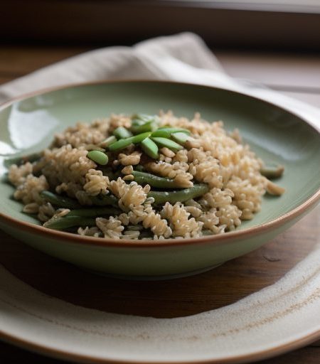 Green Bean Almond Rice recipe image