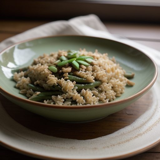 Green Bean Almond Rice recipe image